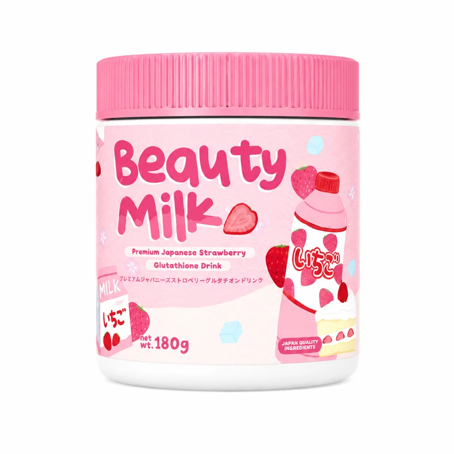 Strawberry Beauty Milk — Strawberry packaging